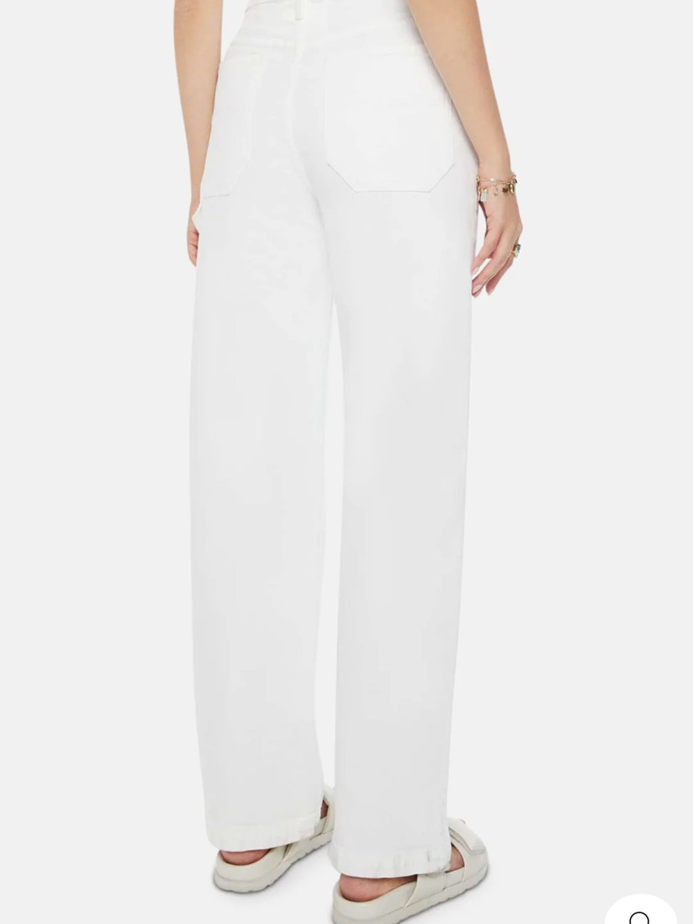 MOTHER The Stud Finder Sneak Wide Leg Jeans 27